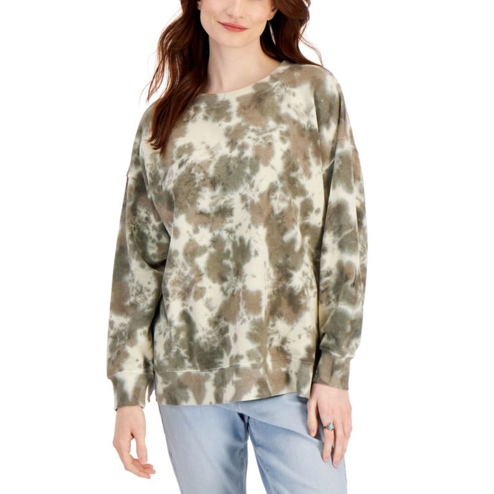 Style & Co Printed Oversized Sweatshirt